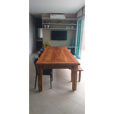 Mesa Jantar Madeira Maciça Peroba Rosa P/12lugares 3mt X 1mt