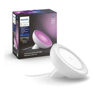 Lámpara Inteligente de mesa Philips Hue Bloom luz multicolor controlable por Wi-Fi para crear una atmósfera única en tu hogar y altavoz inteligente | Meses sin interés
