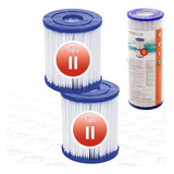 1 Pack De 2 Cartuchos Filtro Bestway 58094 Tipo Ii Bomba Cts