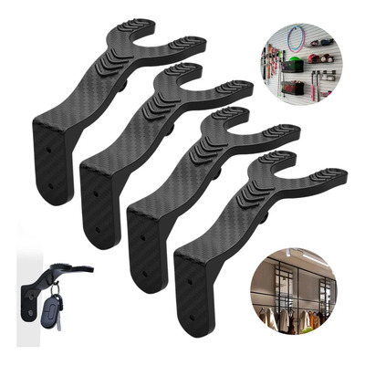 4pc Soportes Gancho Para Casco, Chamarra, Guantes Biker Moto