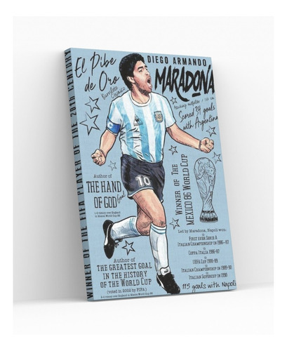 Quadro Canvas Maradona, Argentina Grande