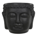 Vaso Buda Concreto (preto) 14,5x14,5x13cm