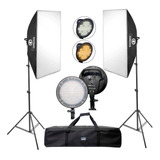 Softbox Luz Led Foto E Vídeo Bicolor Greika Led Max 45 Duplo