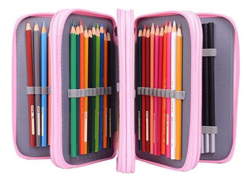 Estuche Para Lápices De Colores Con 72 Agujeros, Organizador