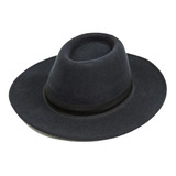 Chapéu Fedora Social Preto Masculino Feminino Aba Longa