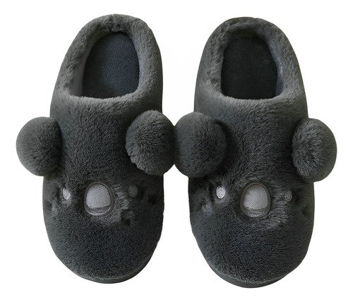 Pantuflas De Lindo Koalas Difusas Zapatos De Algodón Cómodo 