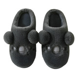 Pantuflas De Lindo Koalas Difusas Zapatos De Algodón Cómodo 