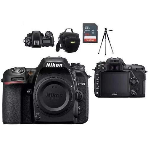 Nikon D7500 Corpo 20.9mp + Bolsa+tripé+64gb Nota Fiscal