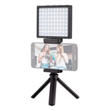 Luz Led Panel Mini Rgb Cl-168c + Soporte Celular Y Tripode