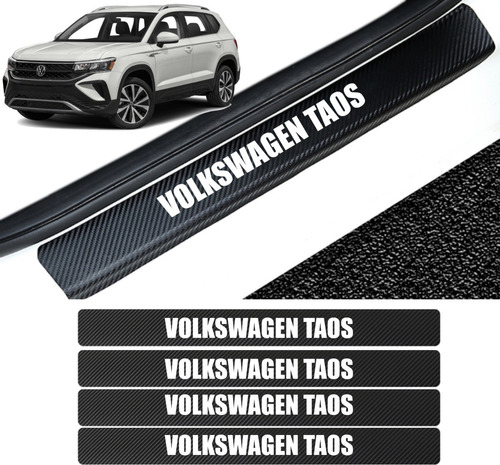 Sticker Protección De Estribos Puertas Para Volkswagen Taos