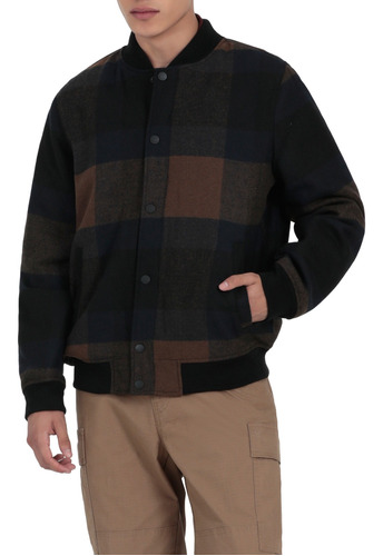 Chaqueta Hombre Faux Wool Regular Fit Café A Cuadros Dockers