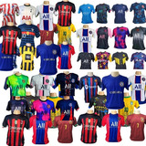 Kit C/5 Camisas Infantil De Times Europeus