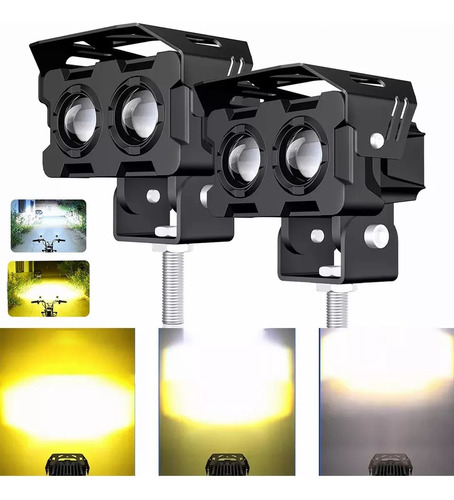 2pzs Luces Led Auxiliares Faros De Lupa Para Auto Moto 120w