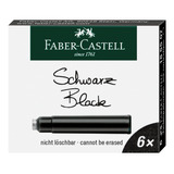 Cartuchos Repuesto De Tinta Negro Faber-castell X6 Und.