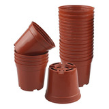 100 Unidades De Vasos De Plantas De Plástico Redondos De 8,5
