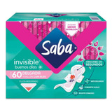 Saba Invisible Con Alas Paquete Con ( 60 Toallitas )