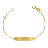 Pulseira Ouro 18k 750 Chapinha Com 13cm E Regulador