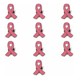 ×10 Broches De Cinta Rosa Esmaltada, Signo De Cáncer De Mama