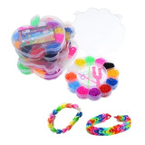 6 Kits Ligas Tejer Pulsera Llavero Niños Juguete Piñata Bolo