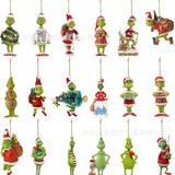 18 Pzs De Decoración Colgante For Árbol De Navidad Grinch,l9