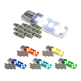 Kit 10 Focos Pellizco T10 18 Leds Cob Gel Alta Potencia 12vf