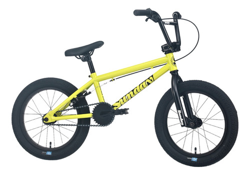 Bicicleta Bmx Sunday Blueprint R16 Cassette Amarillo Glossy