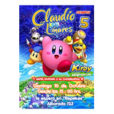 Invitación Digital Kirby S Personalizada Cumpleaños