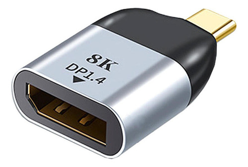 Adaptador Portátil Usb C Macho A Dp Displayport 8k 60hz