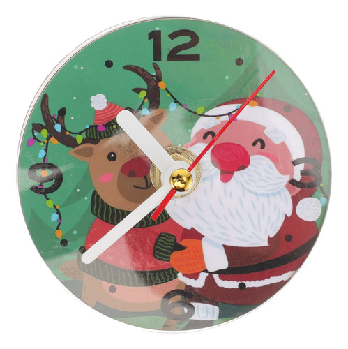 Reloj De Pared Magnético Navideño, Silencioso, Decorativo Pa