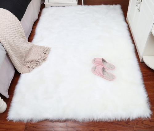  Alfombra Con Antideslizante 1x1,5 Blanca,crudo,nevado,negro