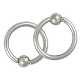  2pc 16g 8mm De Cautivas De Plata Aro Labio Barriga Pezón