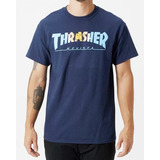 Polera Thrasher Skate Argentina Navy Blue | Laminates