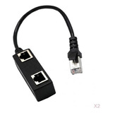 33cm Lan Etherner Rj45 1 Macho A 2 Hembra Doble M / F