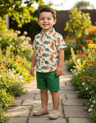 Roupa Dinossauro Menino Infantil Social Criança Aniversário | MercadoLivre