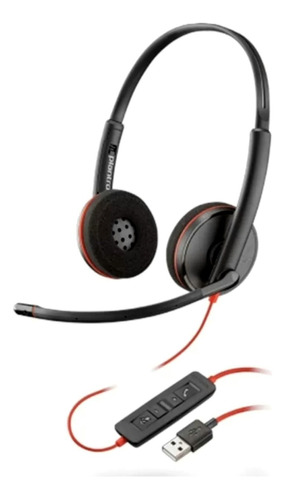 Diadema Nueva Estéreo Plantronics Blackwire C3220 Usb A