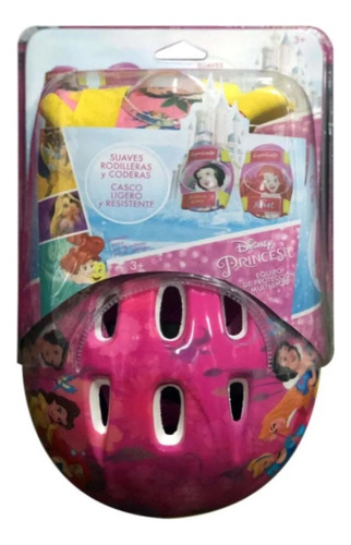 Casco, Coderas, Rodilleras Princesas 72502 Color Rosa Talla S