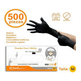 Guantes De Nitrilo Ichef Glove Libre De Latex 500pz Talla M