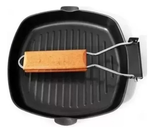 Plancha Sartén Grill Antiadherente Cuadrada 24cm