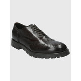 Zapato Cuero Hombre Prato Café Hush Puppies