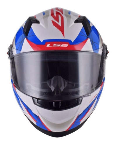 Capacete Para Moto  Integral Ls2  Ff358  White E Blue Draze 