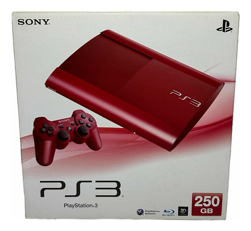 Playstation 3 Super Slim 250gb Vermelho Frete Grátis Garnet