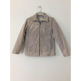 Chaqueta De Cuero Marca Rainforest Talla L Gris Usado