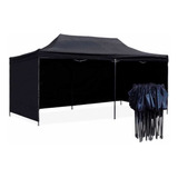 Toldo Plegable 3x6 Metros Con Lateral Color Negro