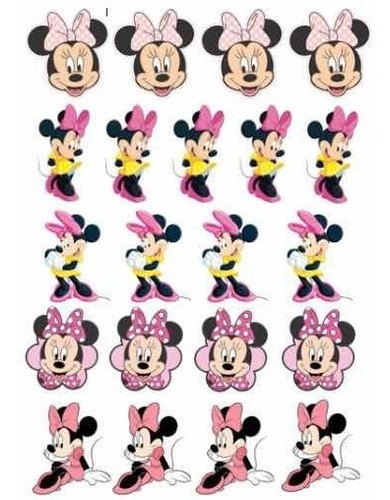 21 Minnie Mouse Oblea De Arroz Impresión Comestible