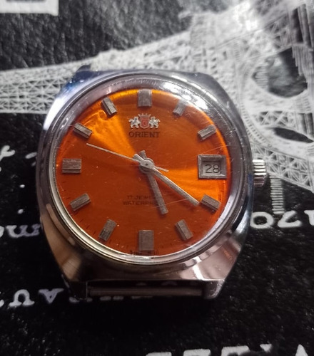 Reloj Orient Calendario Hombre A Cuerda Vintage M-211 Coral