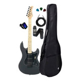 Guitarra Strinberg Sts100 Preta Bks Fosco+kit Capa Cabo Full
