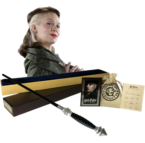 Varita De Narcissa Malfoy Caja + Saco + Tarjeta Harry Potter