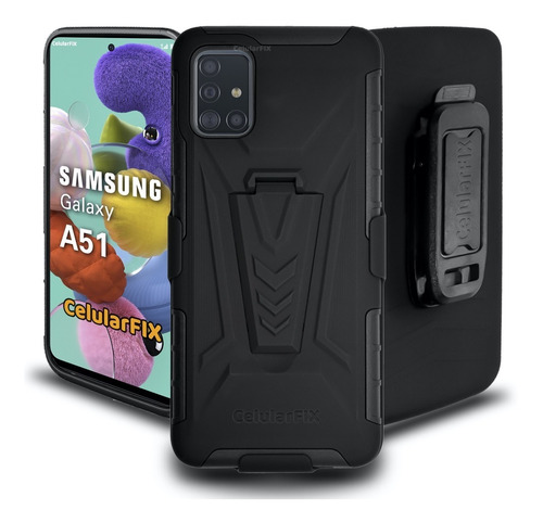 Funda Protector P/ Samsung Galaxy A51 | A71 Uso Rudo C/ Clip