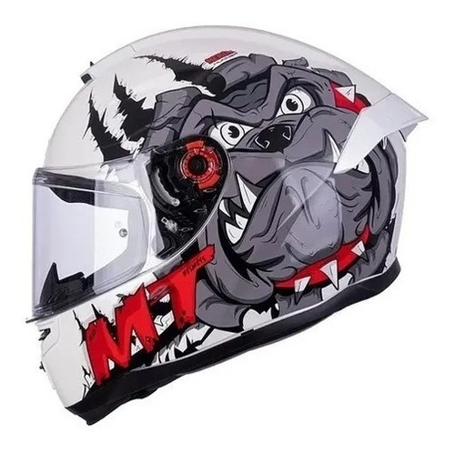 Casco Moto Integral Mt Stinger Hummer Neron D5 Rojo Brillo 