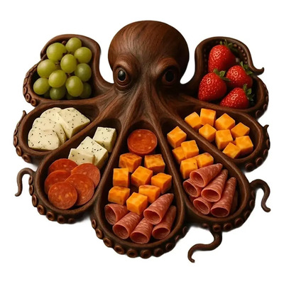 Tabla De Embutidos De Pulpo Marrón